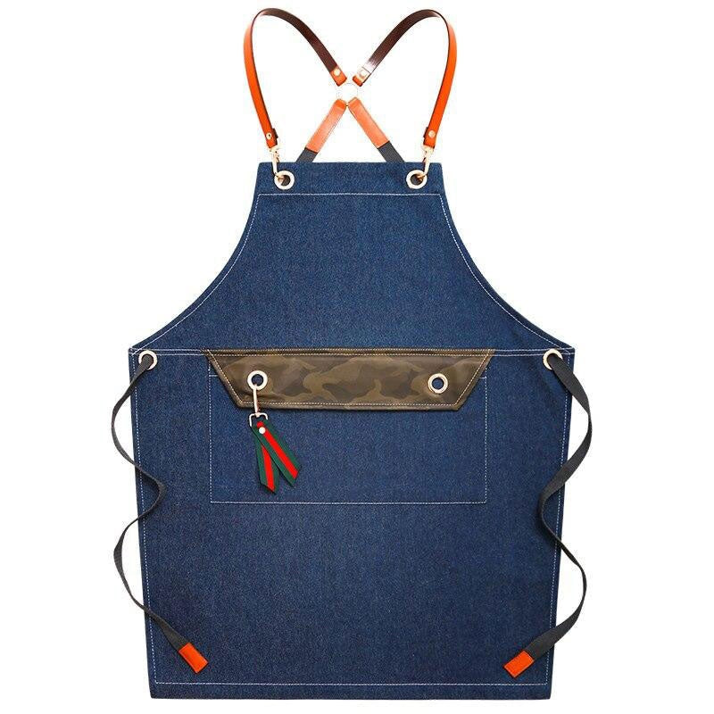 Ess-Nische®Tablier De Cuisine En Denim De Qualité Supérieure Ess-Nische®Tablier De Cuisine En Denim De Qualité Supérieure