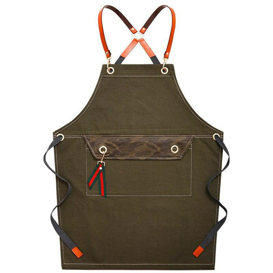Tablier Cuisine Denim Kaki
