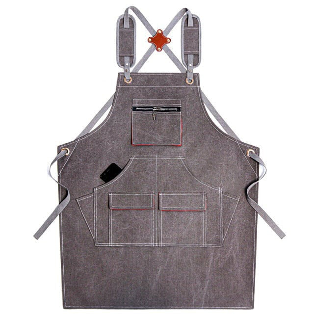 Tablier d'atelier gris