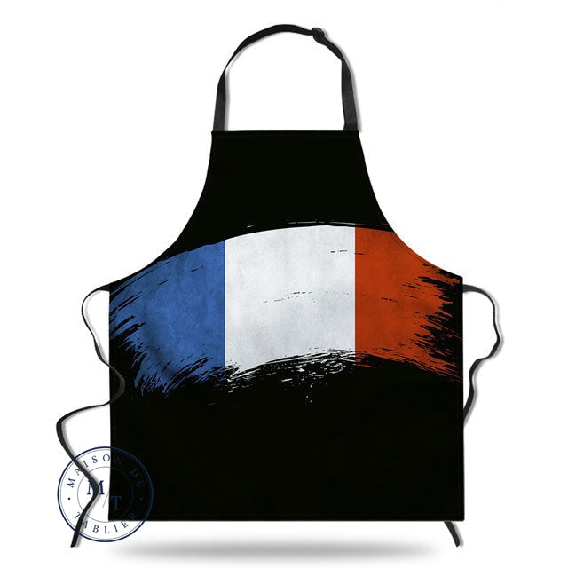 Tablier Cuisine Bleu Blanc Rouge