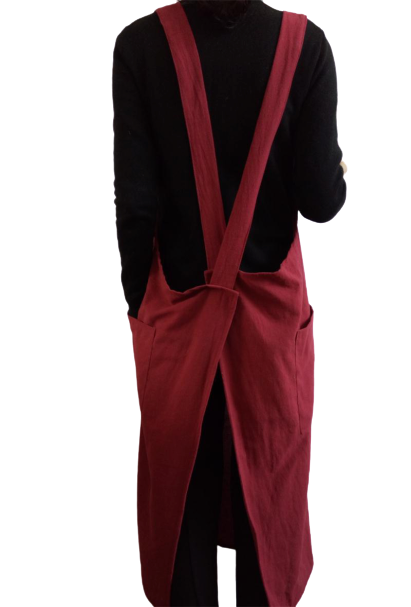 Tablier Japonais Rouge dos croisé