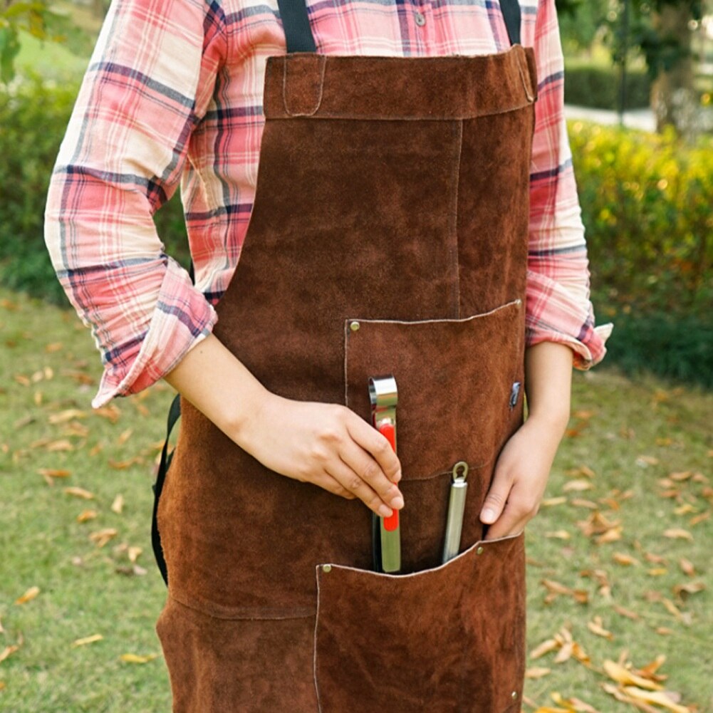 Tablier Cuir à Sangles Croisées