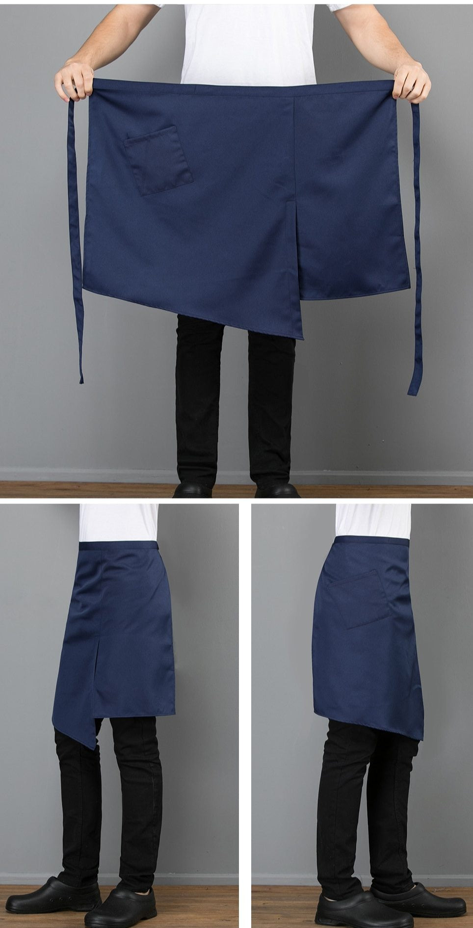 tablier service bleu