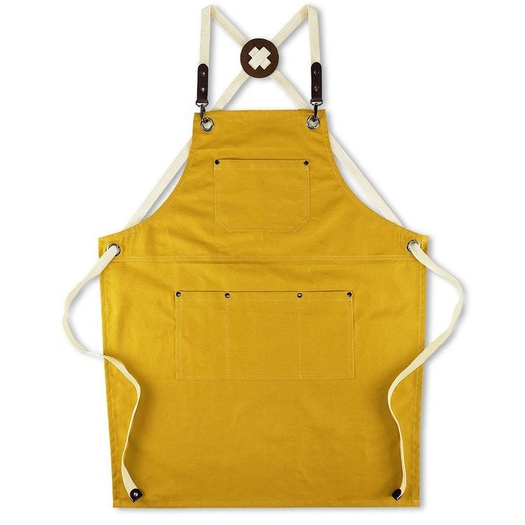 Tablier de cuisine coloré jaune
