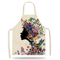 Tablier Court Sans Manches Femme - Léger, 2 Poches, Motif Tissé - Pour Maison Et Jardin - 3