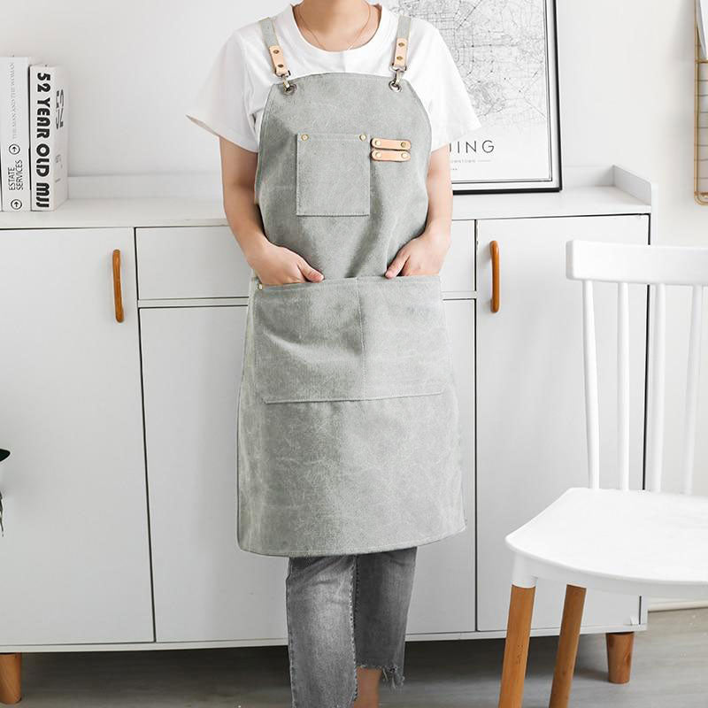Tablier Cuisine Femme Gris