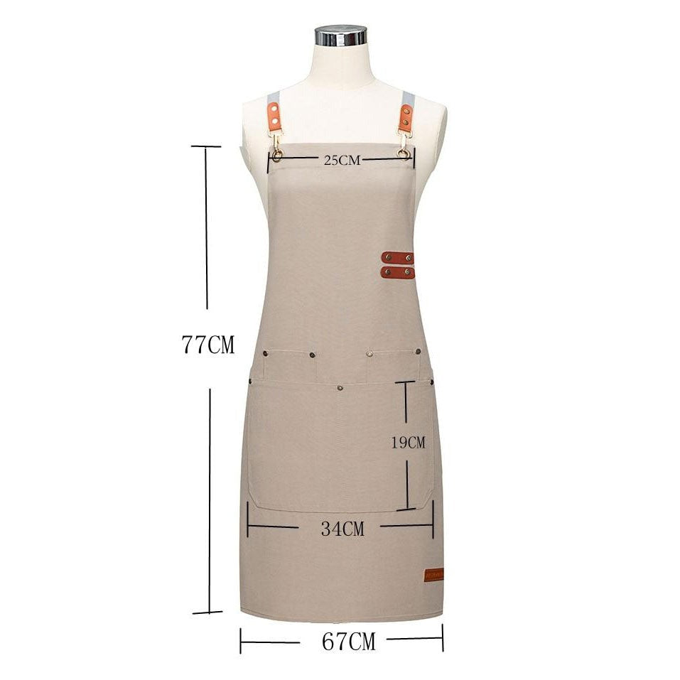 Dimensions tablier de cuisine à lanières croisées