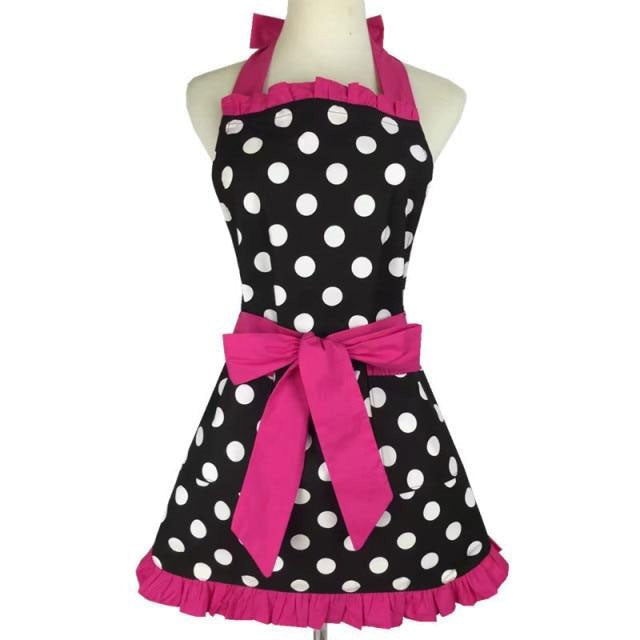 robe tablier vintage rose