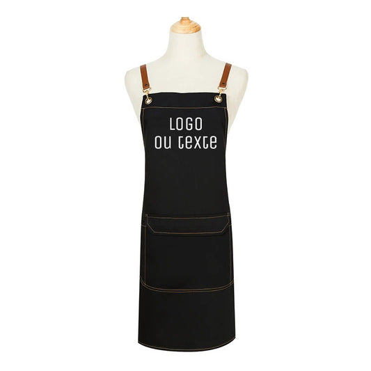 Tablier de cuisine personnalisé noir