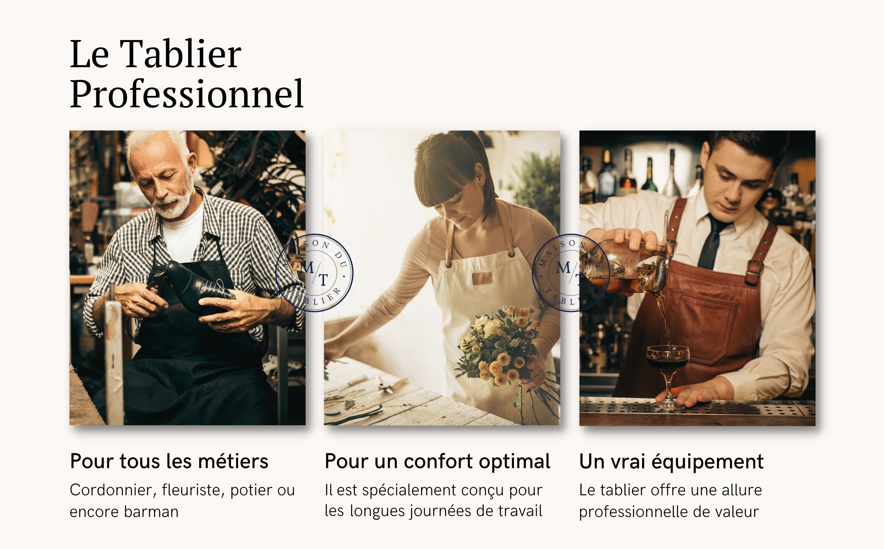 Tablier hotsell patisserie professionnel