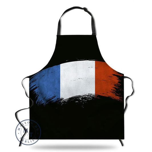 Tablier Cuisine Bleu Blanc Rouge