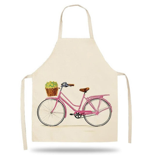 Tablier Cuisine Femme Vélo Rose